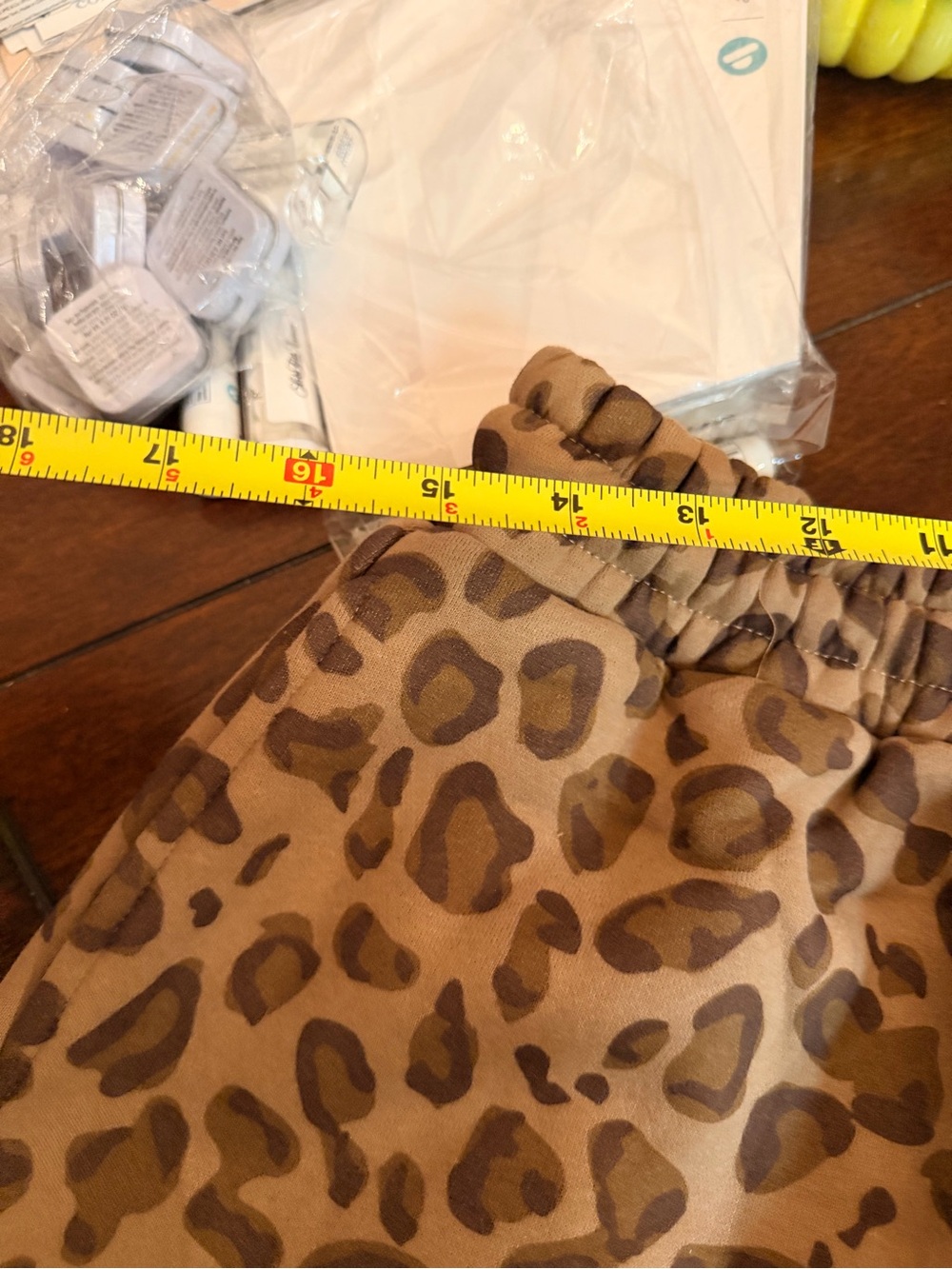 Leopard Print Athletic Shorts - Brown - Picture 2 of 5
